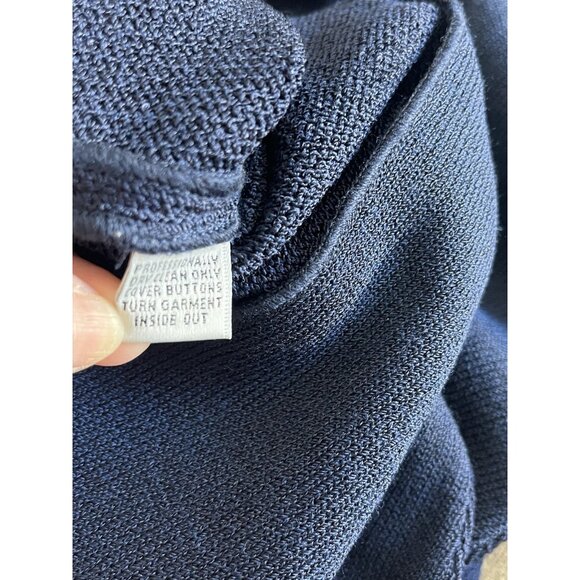 St. John Evening Marie Gray size 8 blue jacket white embroidery & crystals - Picture 8 of 11